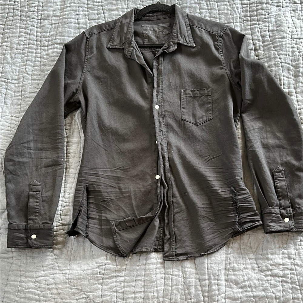 Frank & Eileen black denim button up. Read details.